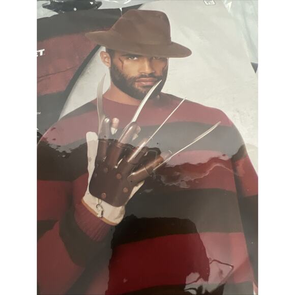 Spirit Halloween Freddy Krueger Sweater Glove Costume Adult Small - Picture 3 of 6